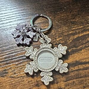 Coach Metallic Snowflake Photo Keyring